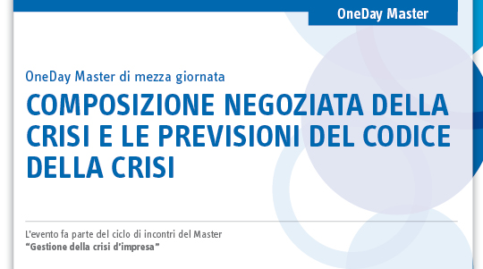 Immagine Composizione negoziata della crisi e le previsioni del Codice della Crisi | Euroconference